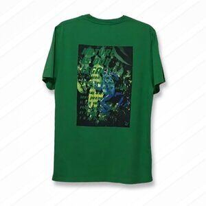 NEW ZADIG & VOLTAIRE Photoprint Frog Green Graphic Frogcore Urban T-Shirt S
